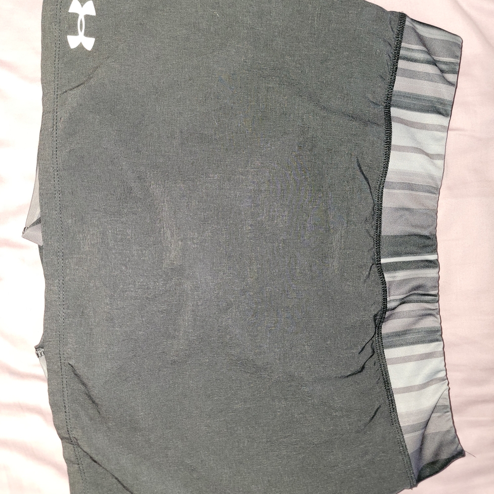 Under Armour Charcoal Skort with Striped Waistband